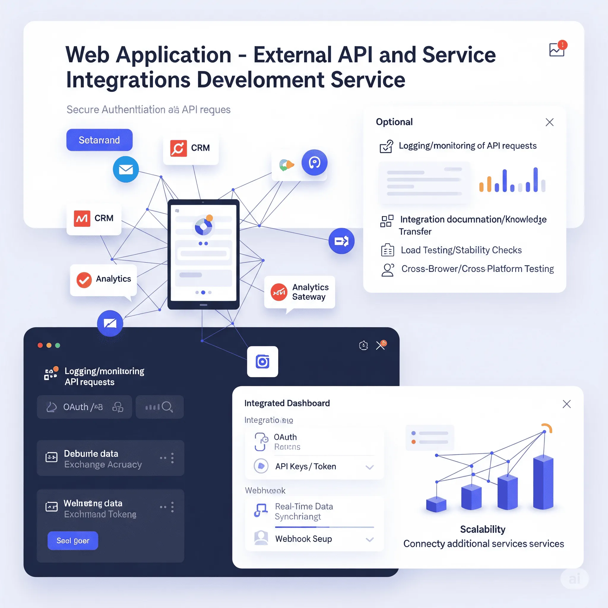 desktop screenshot of API connection status displayed prominently in the dashboard header