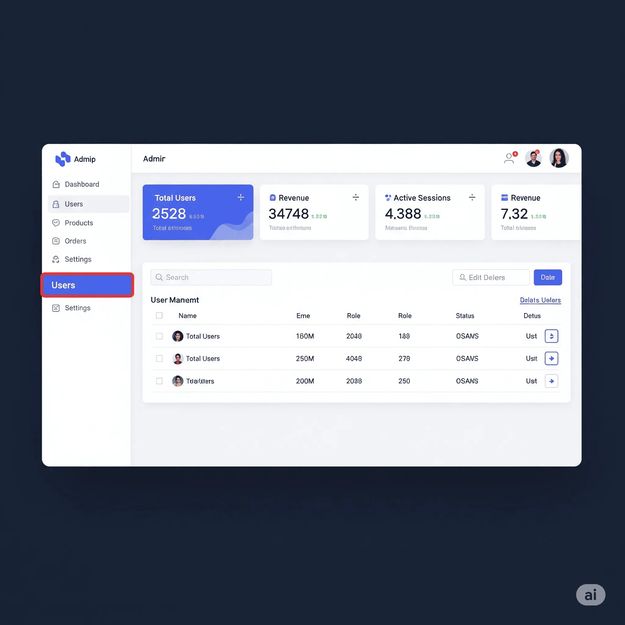 desktop preview of admin panel content editor with text, media, and layout tools