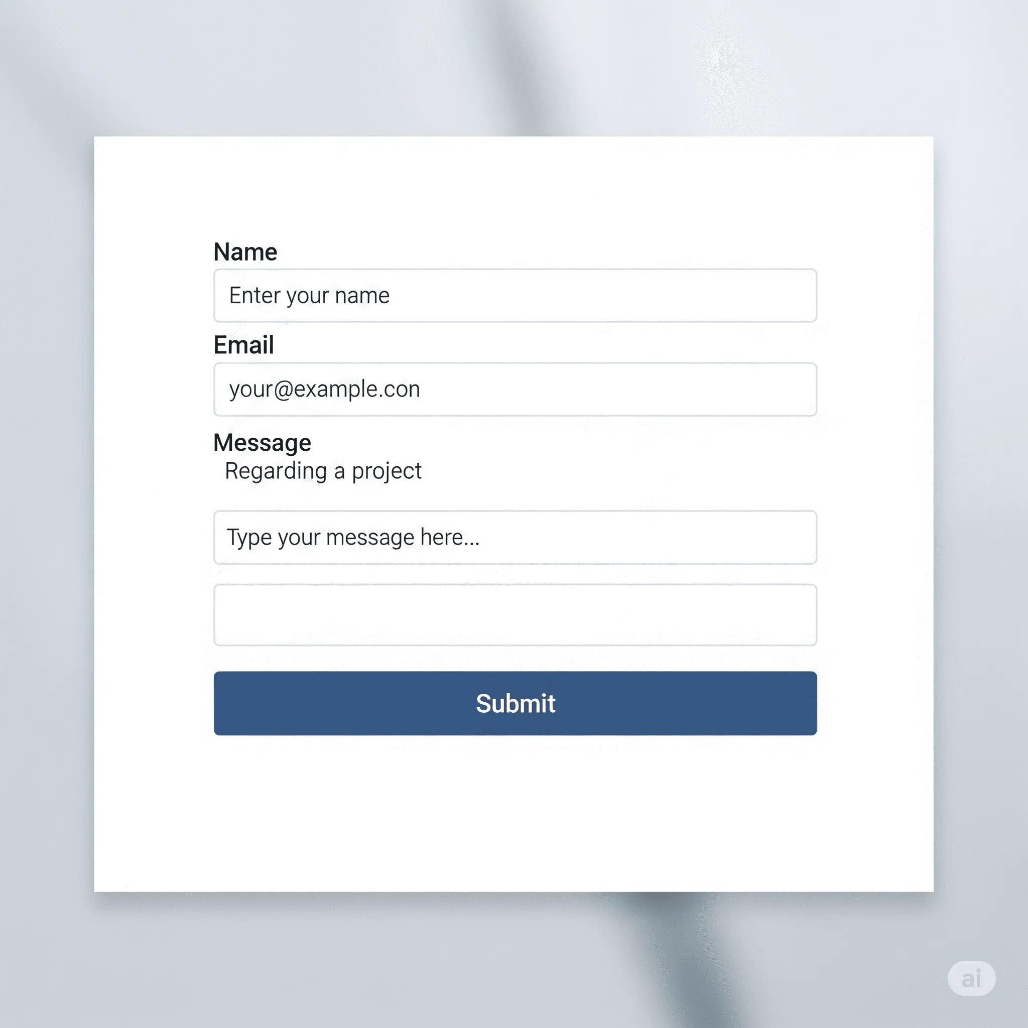 desktop preview of contact form integrated with CRM system and automated data processing