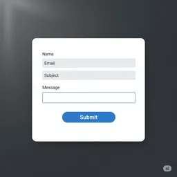 desktop preview of responsive contact and application form with clean field layout and clear call-to-action button