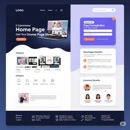 desktop view of homepage with hero banner and top navigation menu