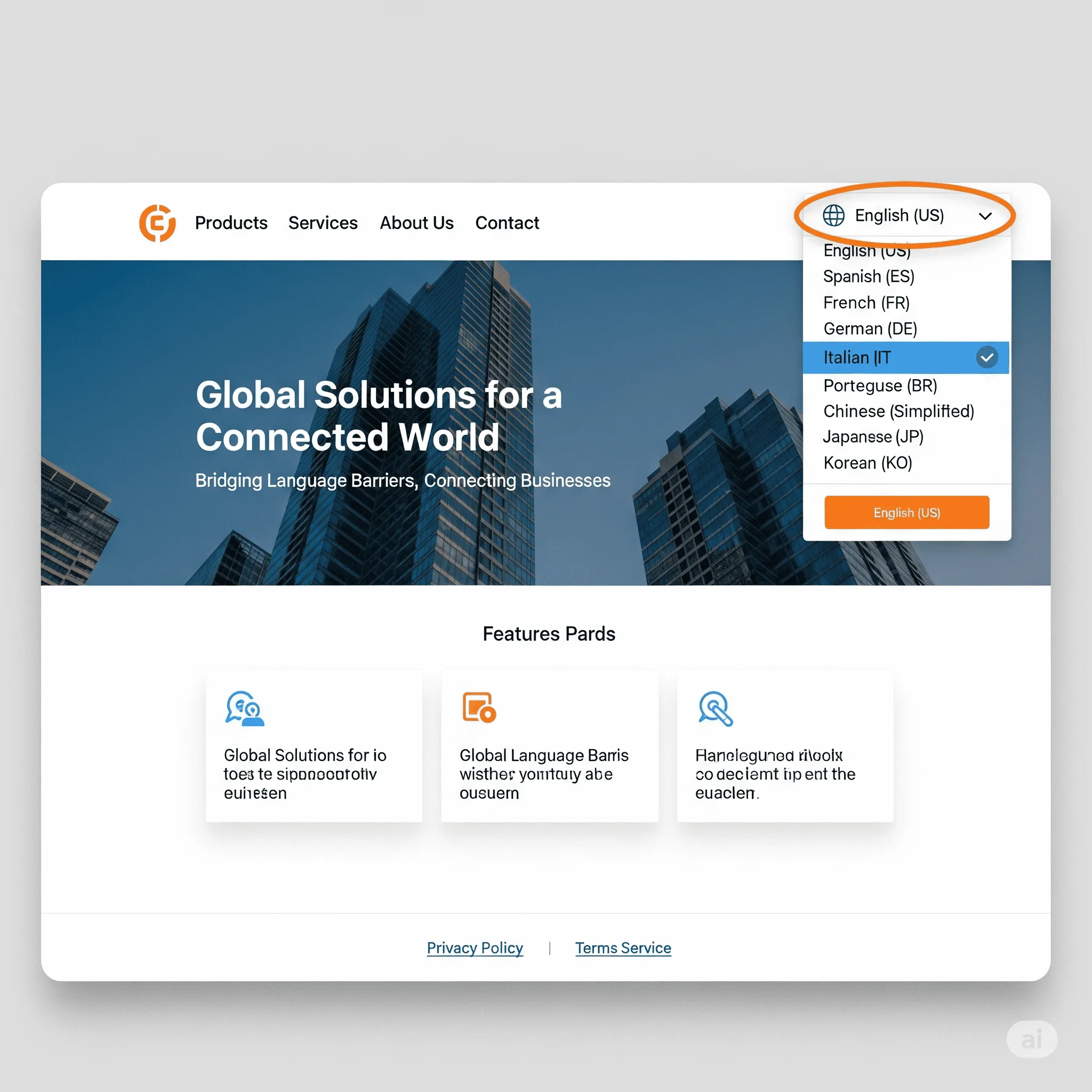 backend dashboard displaying translation files integration for multiple languages