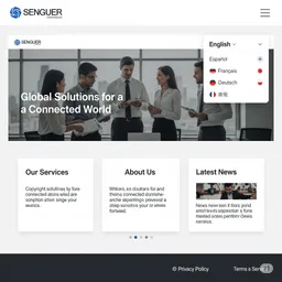 desktop preview of multilingual support module with dynamic language switcher and seamless UI integration