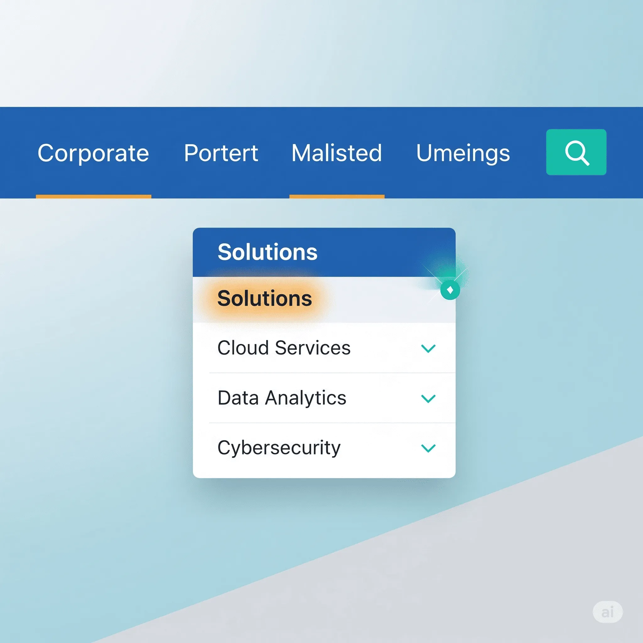 desktop preview of expanded mega-menu showing grouped sections and quick links