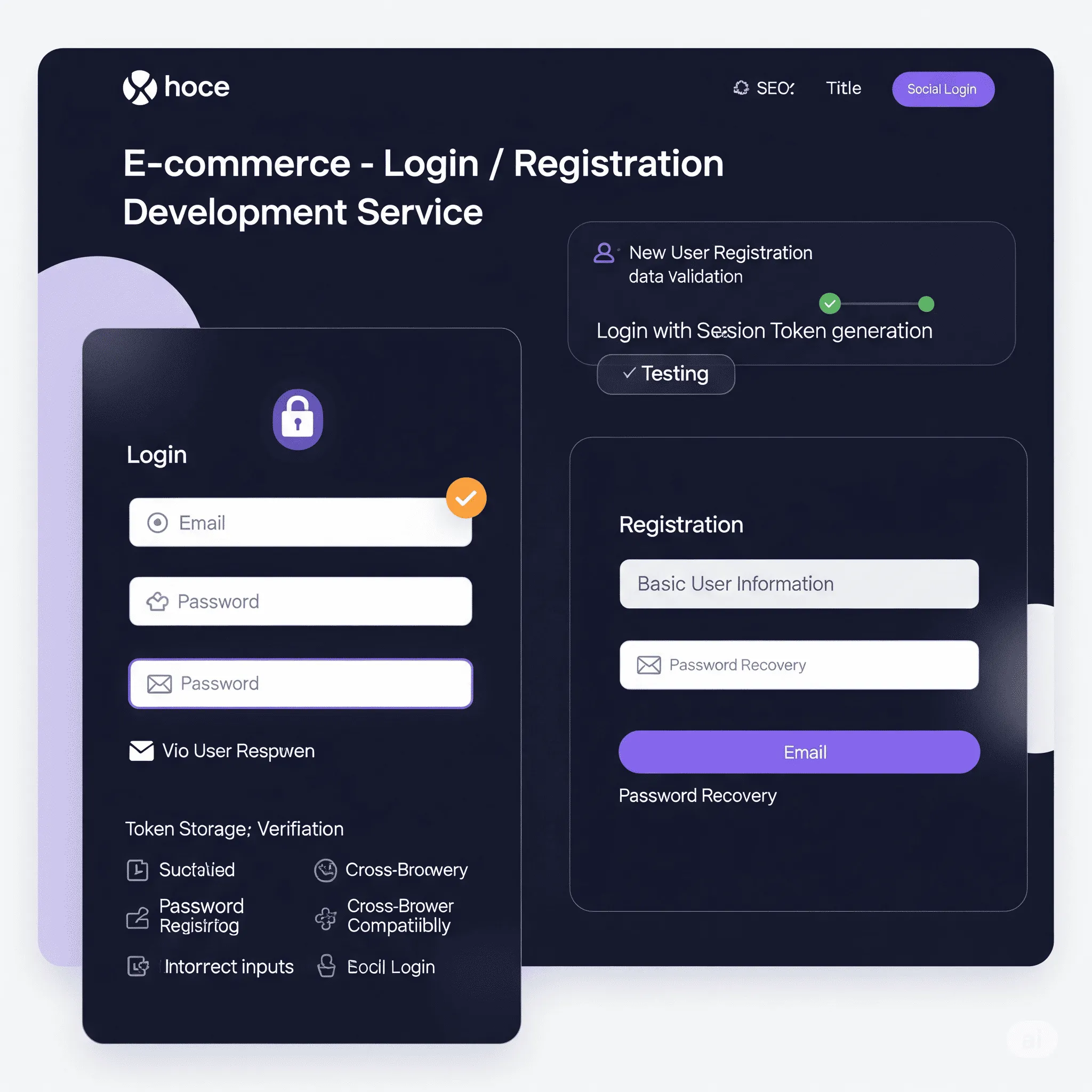 desktop screen with password reset form via email input and submit button