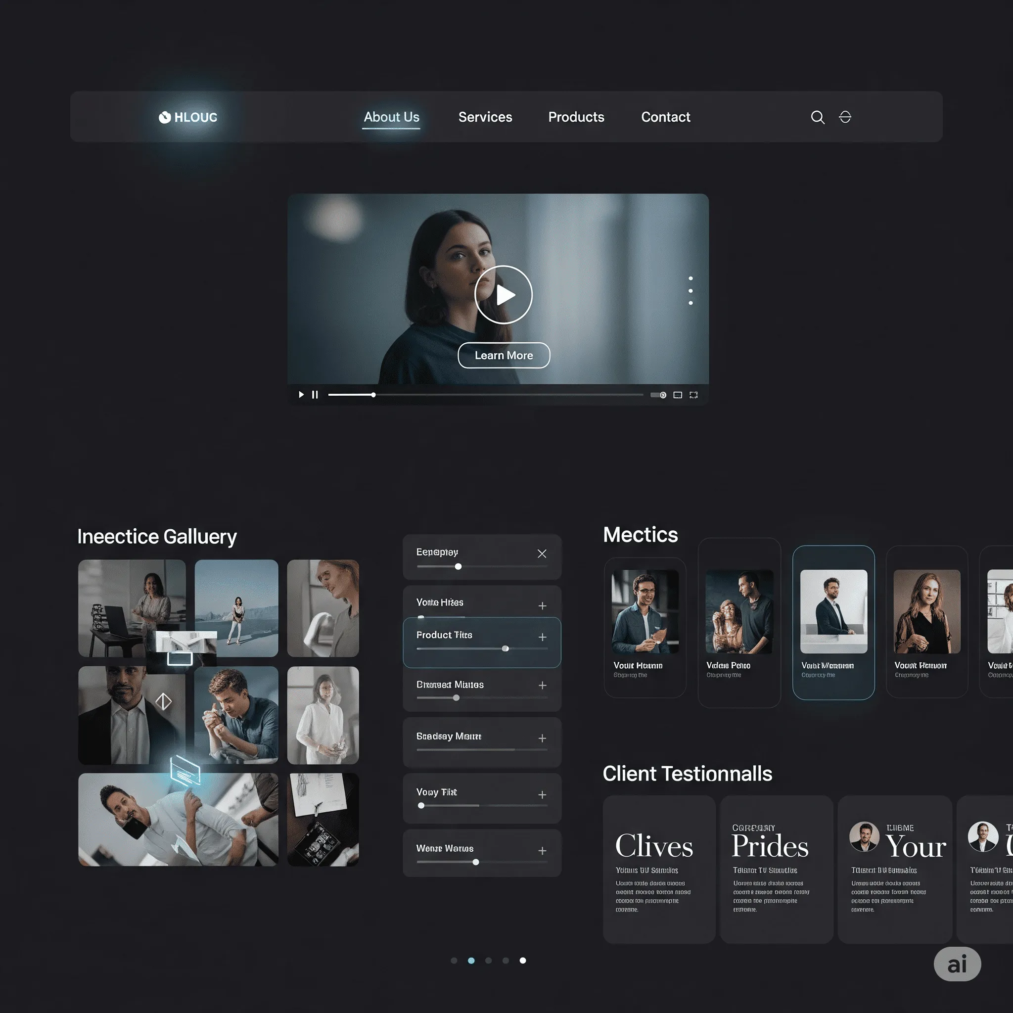 desktop preview of integrated video player with playback controls and subtitle options