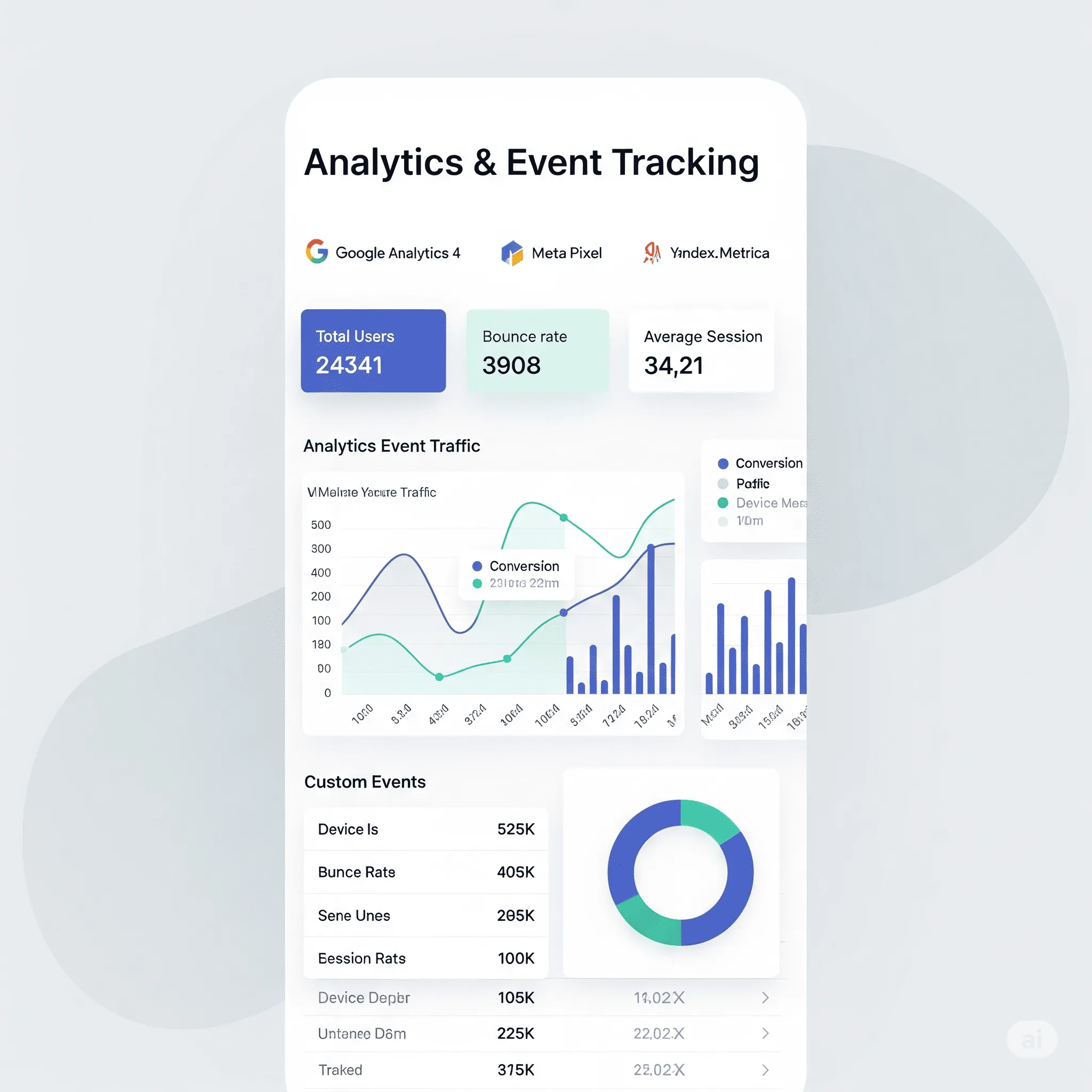 mobile preview of event tracking with instant notification of successful interaction logging