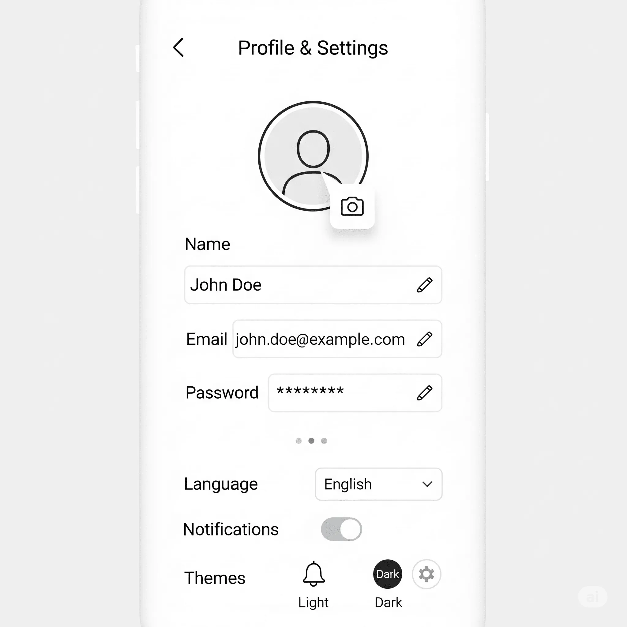 mobile screen displaying error validation messages for incorrect email and password fields