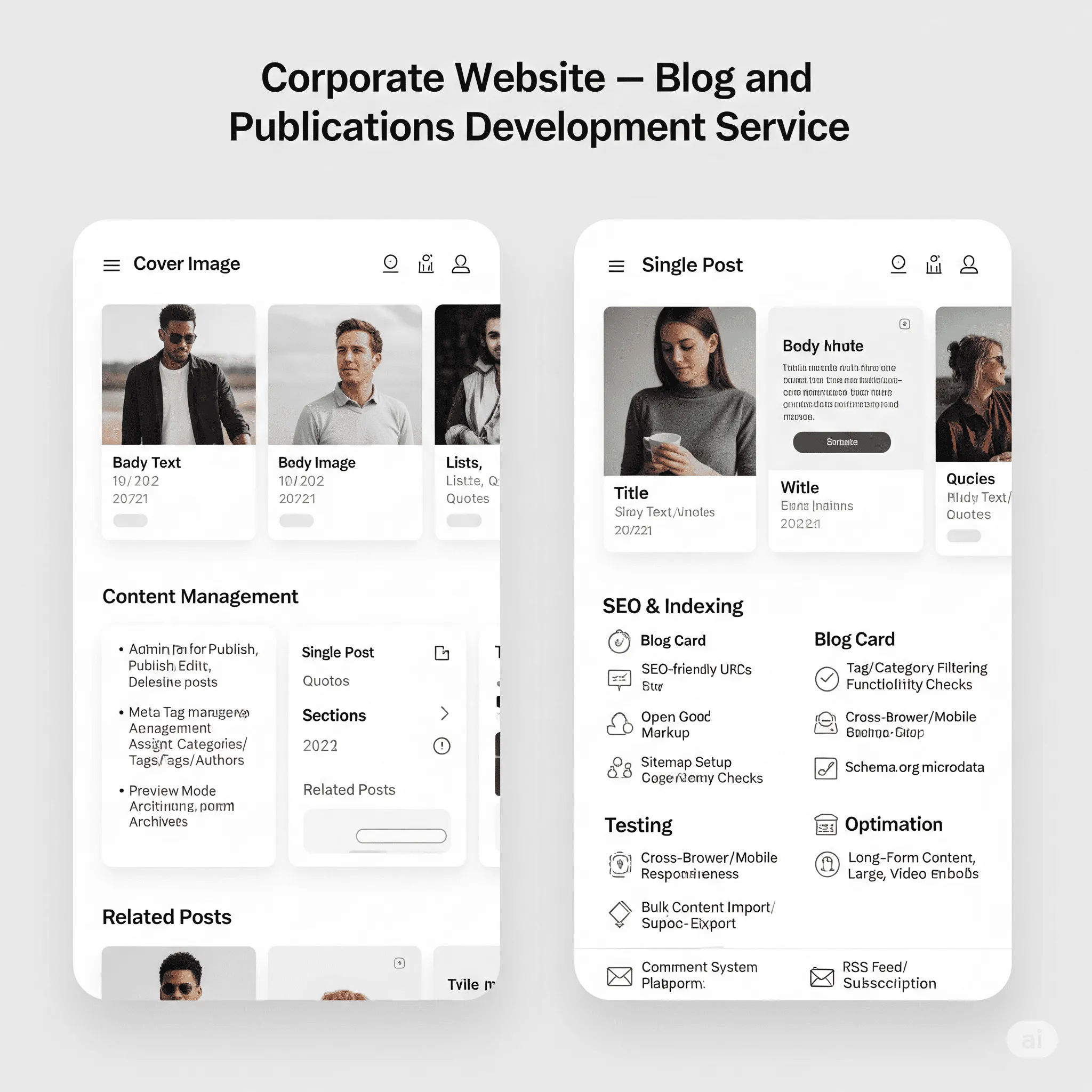 mobile view of the related posts section at the bottom of an article for improved user engagement