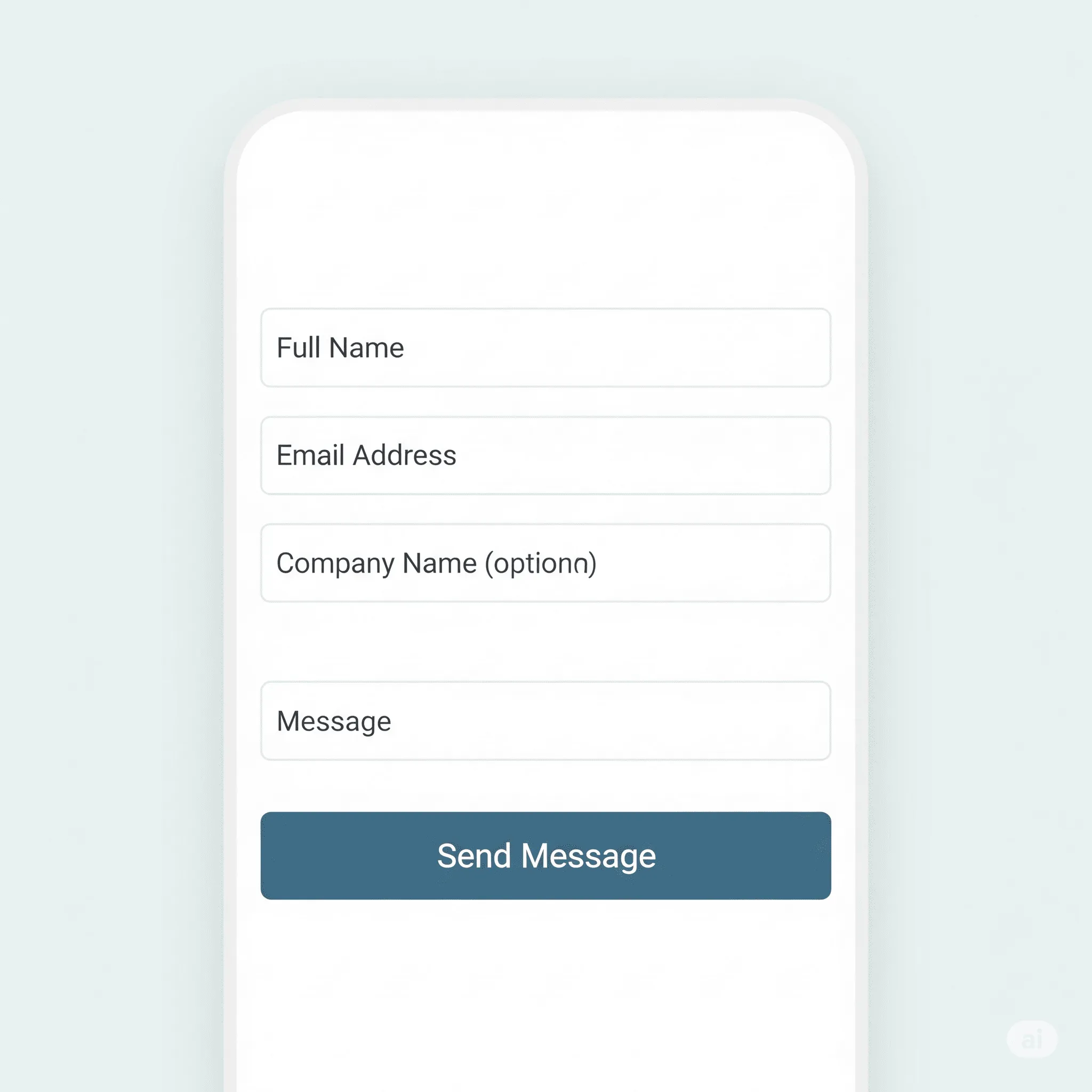 mobile preview showing confirmation popup after successful form submission