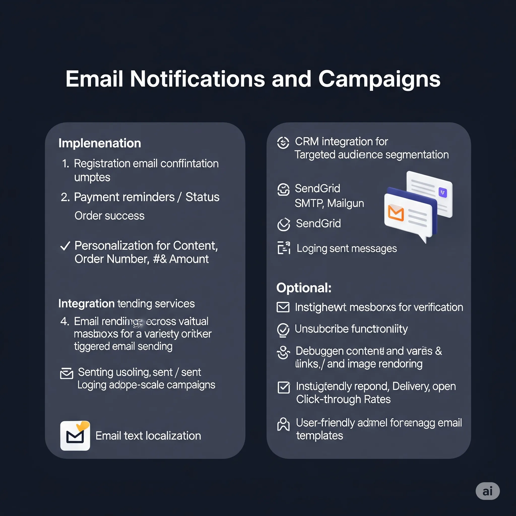 mobile preview of email notification with order status update and delivery timeline