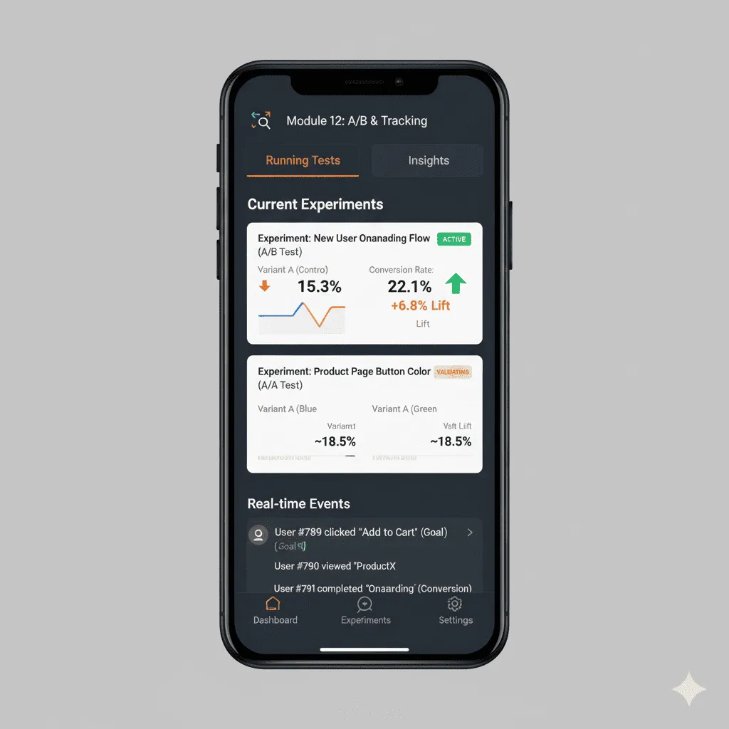 mobile preview of feature toggle used to switch between experiment groups