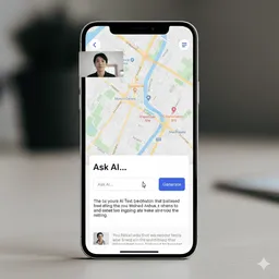 mobile screen displaying user location on an interactive map with route tracking