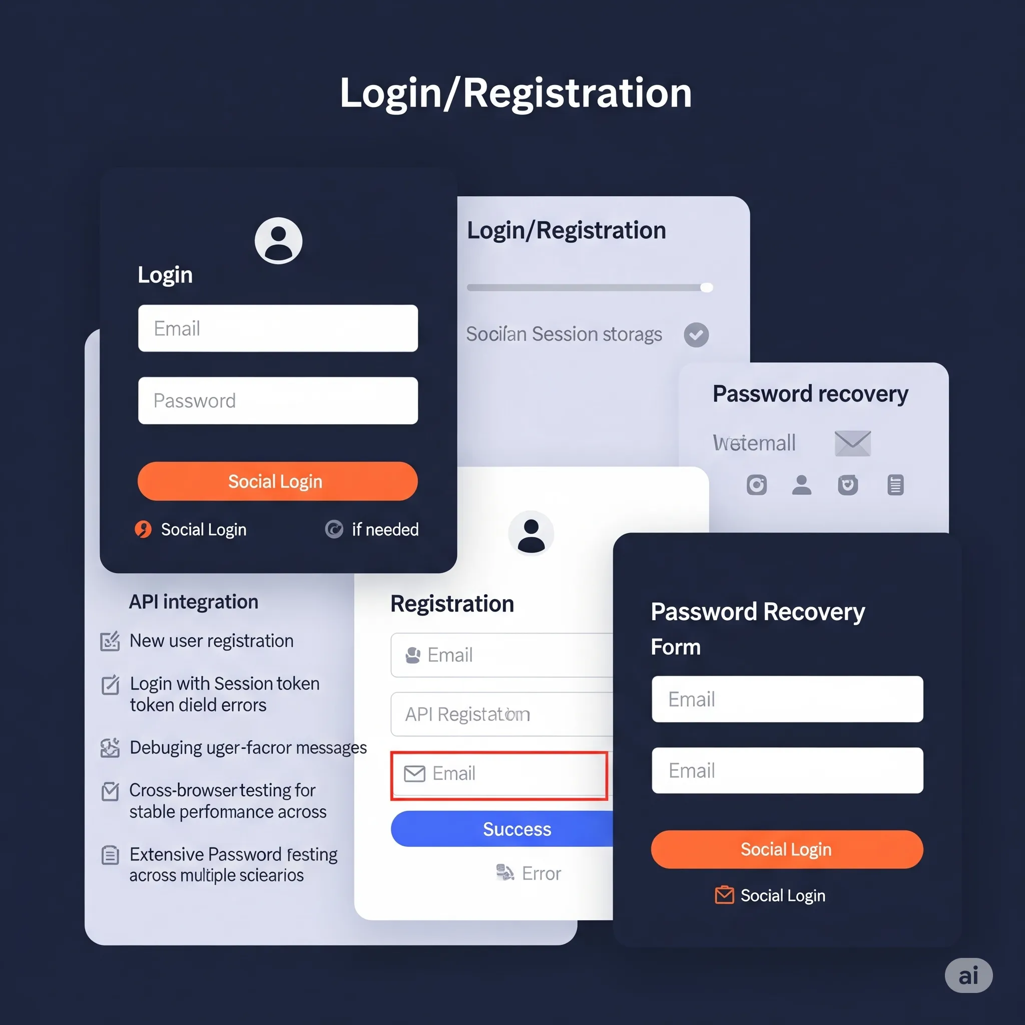 mobile login form optimized for small screens with large input fields and easy navigation