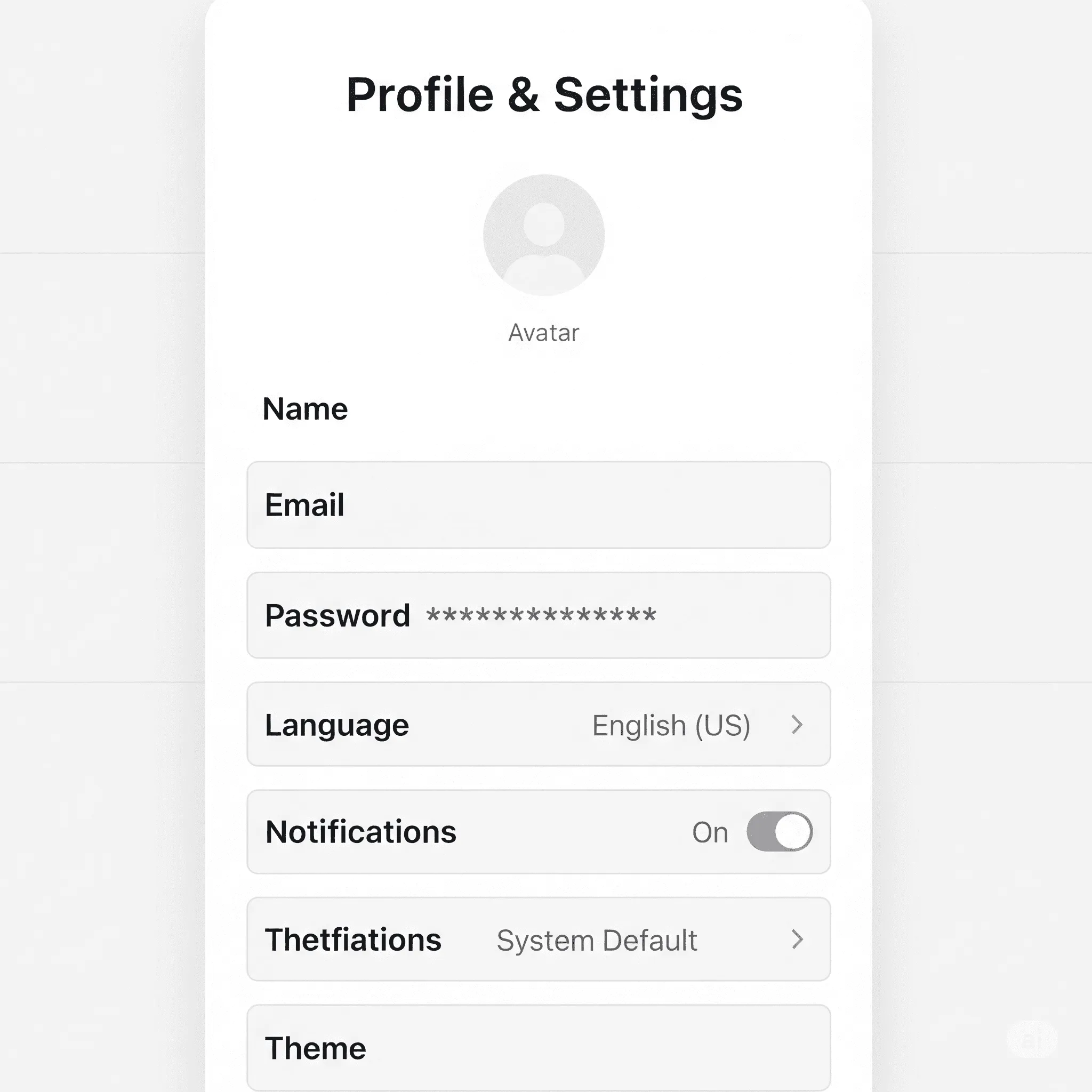 mobile view of app settings including two-factor authentication option toggle