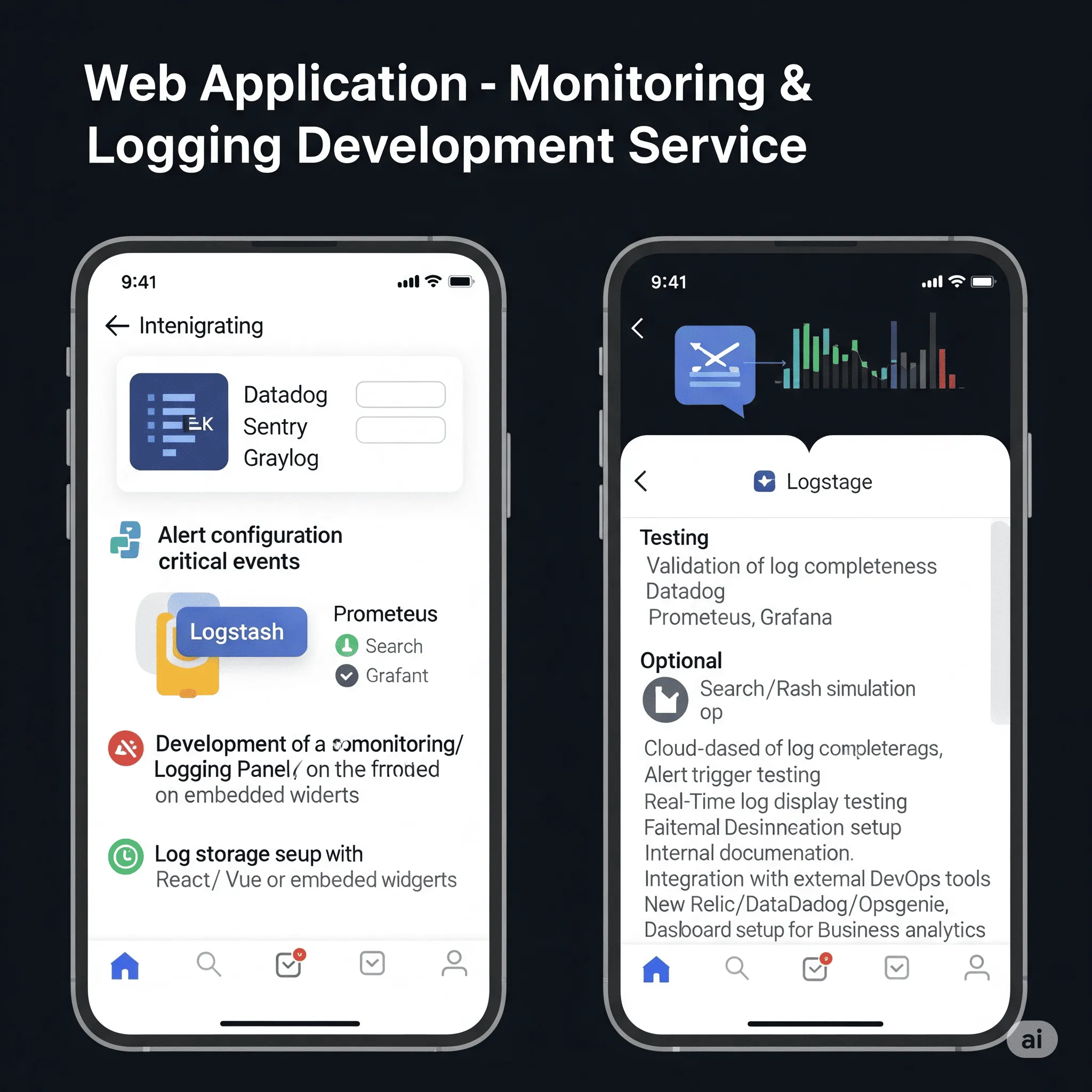 mobile preview of a real-time log alert notification for performance or error events