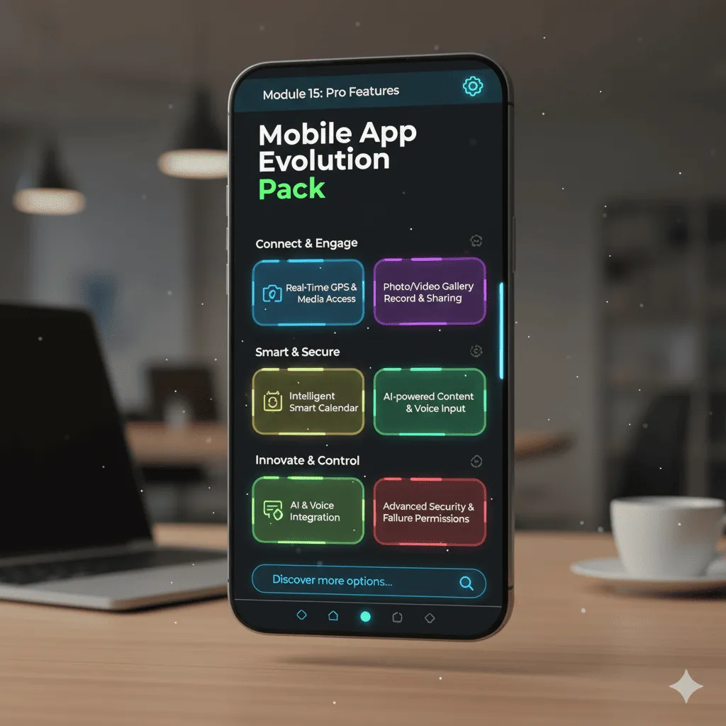 mobile interface showing offline media playback and map functionality