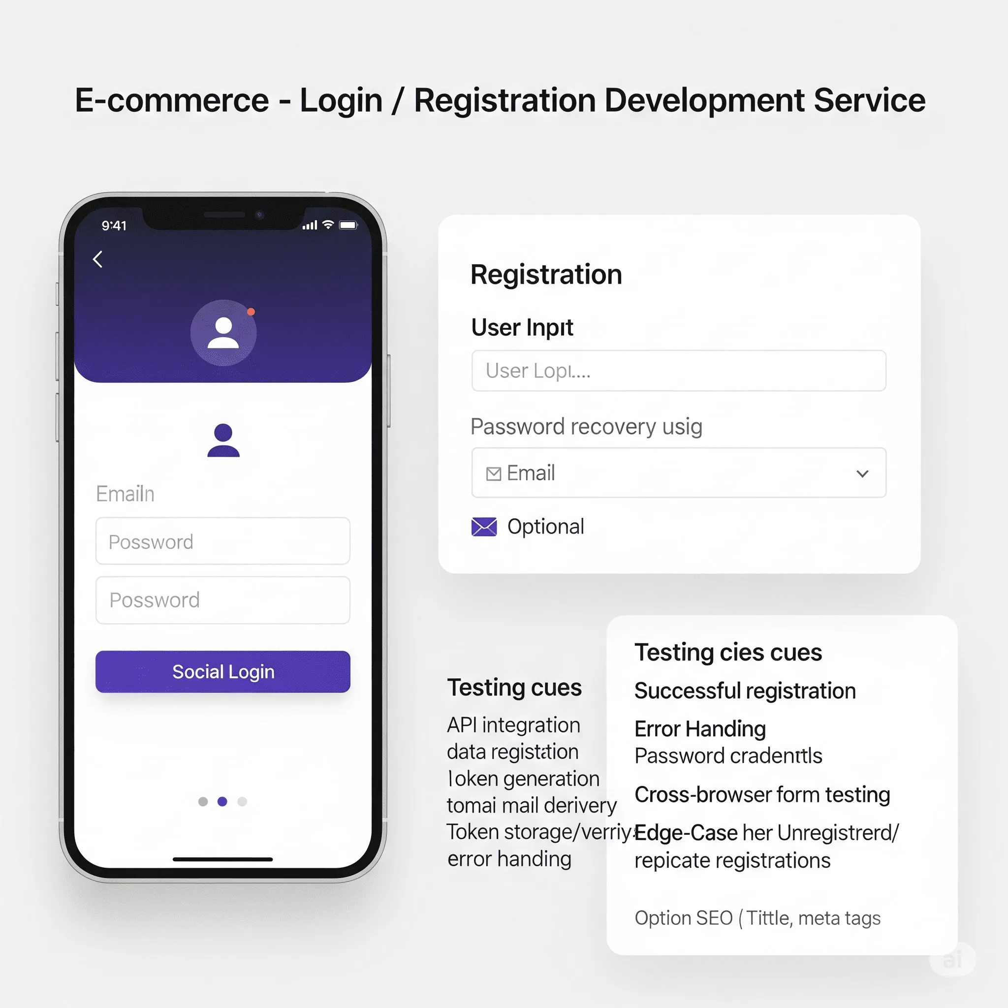 mobile preview of registration form with smooth step-by-step input experience