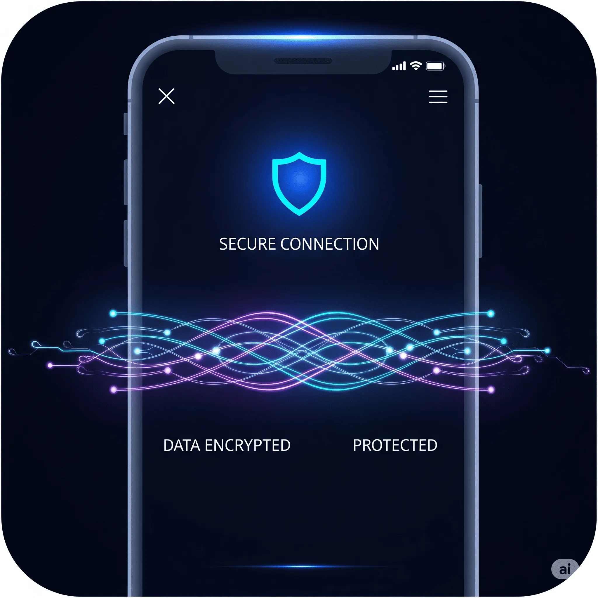 mobile view of secure login interface with CAPTCHA and real-time threat detection alerts