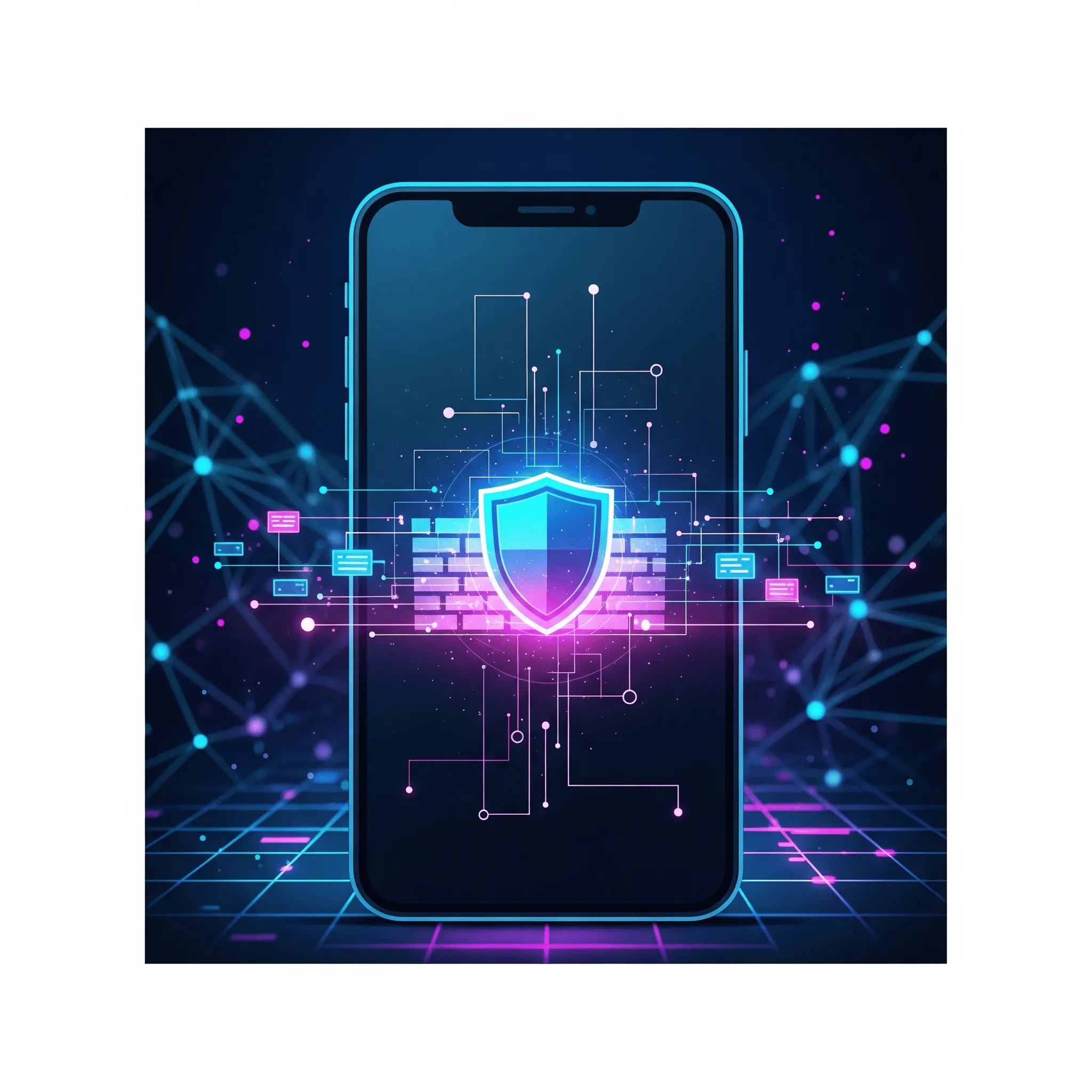 mobile interface showing alert notification for suspicious activity detection and session lockdown