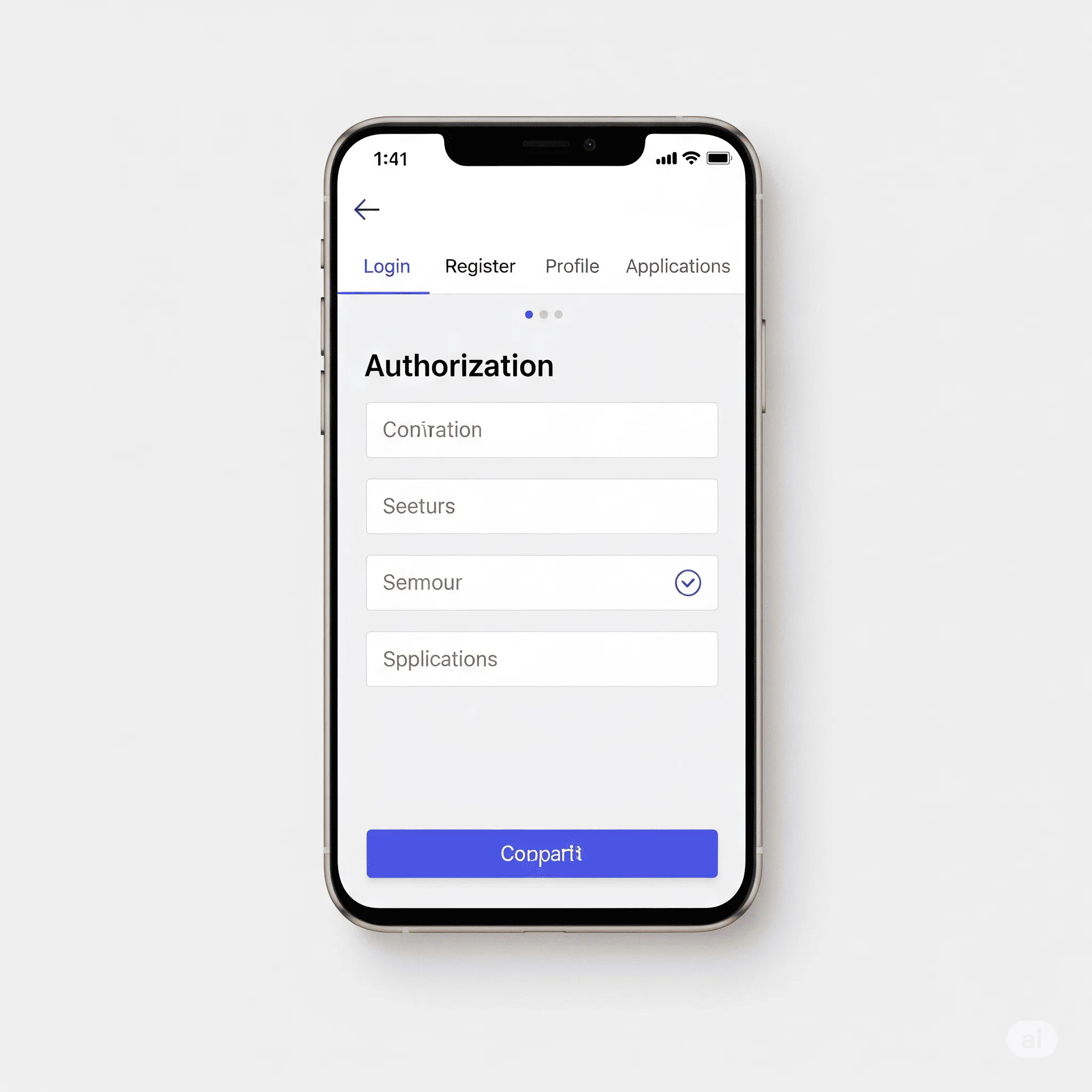 mobile preview of password recovery process with secure verification popup
