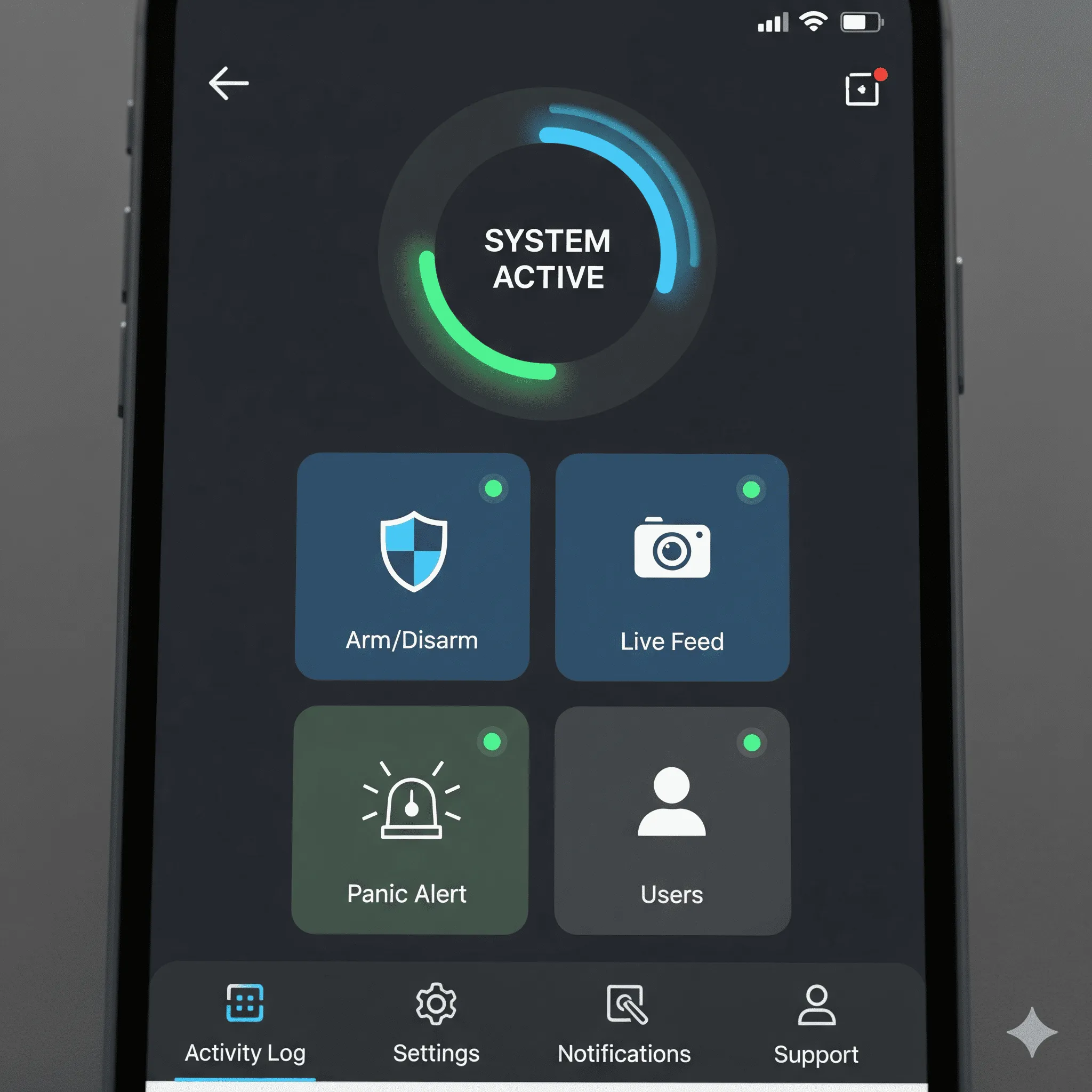 mobile preview of user role selection interface during registration with access restrictions